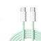 NÖRDIC 0,5m USB 2.0 USB-C til C-kabel til iPhone 15/15 Pro/15 Plus/15 Pro Max 3A 480Mbps 60W grøn