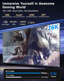 NÖRDIC 0,5m bidirektionel USB-C til DisplayPort 2.1 kabel 16K60Hz 8K240Hz/120Hz 4K240/165/144/60 HDR HDCP2.3