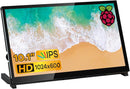 NÖRDIC 10,1" Touchskærm, 1024x600 IPS LCD-panel med kapacitiv touch, HDMI-skærm til Raspberry Pi