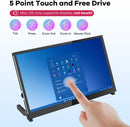 NÖRDIC 10,1" Touchskærm, 1024x600 IPS LCD-panel med kapacitiv touch, HDMI-skærm til Raspberry Pi