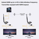 NÖRDIC 1080P Full HD HDMI Trådløs 180m Forlænger TX til RX Loop Out WiFi 5.8G