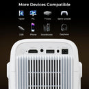 NÖRDIC 1080P Projektor Netflix-certificeret 200 ANSI lumen 2.4/5G WiFi 6 understøttelse til iOS/Android