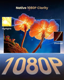NÖRDIC 1080P Projektor Certificeret til Netflix, Prime Video, Disney+ og YouTube, 300 ANSI lumen, 2.4/5G WiFi 6-understøttelse til iOS/Android