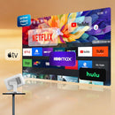 NÖRDIC 1080P Projektor Netflix-certificeret 200 ANSI lumen 2.4/5G WiFi 6 understøttelse til iOS/Android