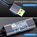 NÖRDIC 10m Aktiv USB 3.0 A til C Kabel, 5Gbps Super Speed USB-kabel Kompatibel med VR, Kamera, Dockingstation og mere