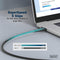 NÖRDIC 10m Aktiv USB 3.0 C til C-kabel, 5Gbps Super Speed USB-kabel