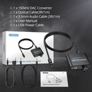 NÖRDIC 192 kHz digital til analog lydomformer, SPDIF optisk til 3,5 mm adapter med 1 m optisk kabel + 1 m 3,5 mm lydkabel