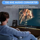 NÖRDIC 192 kHz digital til analog lydomformer, SPDIF optisk til 3,5 mm adapter med 1 m optisk kabel + 1 m 3,5 mm lydkabel