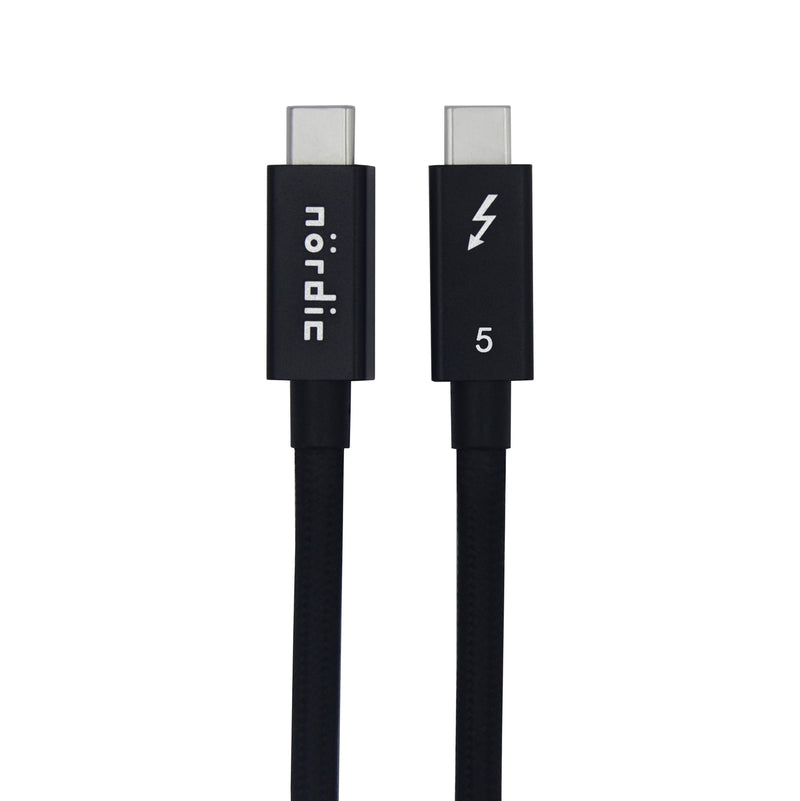 NÖRDIC 1m Thunderbolt 5 kabel 80Gbps dataoverførsel 240W opladning 120Gbps båndbredde 16K60Hz 8K60Hz 4K540Hz