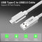 NÖRDIC 1m USB C til USB A Kabel USB3.1 Gen1 Hurtig opladning 3A 60W 5Gbps Nylon Flettet Hvid