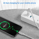 NÖRDIC 1m USB C til USB A Kabel USB3.1 Gen1 Hurtig opladning 3A 60W 5Gbps Nylon Flettet Hvid