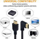 NÖRDIC 1m vinklet HDMI 2.1 UHD 8K 60Hz 4K 120Hz 48Gbps Dynamic HDR eARC Game Mode VRR Dolby ATMOS guldbelagt