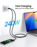 NÖRDIC 1m vinklet USB4 V2.0 120G 16K 240W kompatibel med Thunderbolt 5/4/3