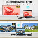 NÖRDIC 1m vinklet USB4 V2.0 120G 16K 240W kompatibel med Thunderbolt