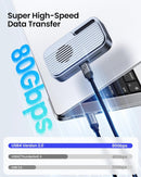NÖRDIC 1m vinklet USB4 V2.0 120G 16K 240W kompatibel med Thunderbolt
