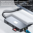 NÖRDIC 1 til 10 USB-C dockingstation 2xHDMI 4K60Hz 3xUSB3.0, 1xUSB-C, 1xRJ45 GigaLan, 1xPD100W, 1xSD & 1xMicroSD