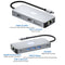 NÖRDIC 1 til 10 USB-C dockingstation 2xHDMI 4K60Hz 3xUSB3.0, 1xUSB-C, 1xRJ45 GigaLan, 1xPD100W, 1xSD & 1xMicroSD