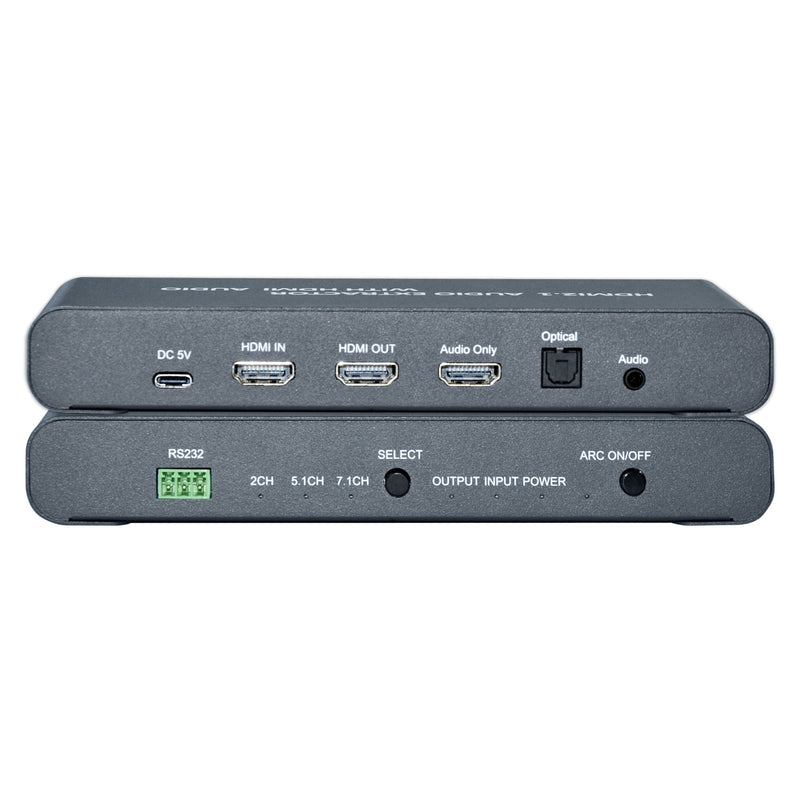 NÖRDIC 1 til 2 HDMI 2.1 extractor med HDMI Audio SPDIF Stereo Dolby Atmos, DTS Master