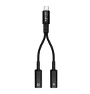 NÖRDIC 1 til 2 USB-C til 2xUSB-C hovedtelefonadapter med 60W opladning