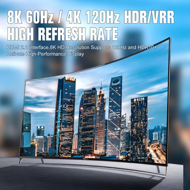 NÖRDIC 1 til 4 HDMI-splitter 2.1 8K60Hz 4K120Hz