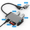 NÖRDIC 1 til 5 USB-dockingstation og kortlæser - SD, MicroSD/TF, 2x USB-A, 1xUSB-C