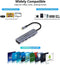 NÖRDIC 1 til 6 USB C aluminium dockingstation 1xHDMI 4K 30Hz  1xUSB-A 3.0 1xUSB-A 2.0 5Gbps 1xUSB C PD87W 1xSD/TF kortlæser