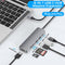 NÖRDIC 1 til 6 USB C aluminium dockingstation 1xHDMI 4K 30Hz  1xUSB-A 3.0 1xUSB-A 2.0 5Gbps 1xUSB C PD87W 1xSD/TF kortlæser