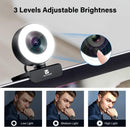 NÖRDIC 2K 30fps 4MP webcam med ringlys 5X zoom 1/2,8 CMOS-sensor
