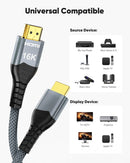 NÖRDIC 2m HDMI 2.2 kabel 96 Gbps, understøtter 16K 60Hz, 8K 240Hz, 4K 480Hz, HDCP 2.2 & 2.3, DTS:X, Dynamic HDR10+ og eARC