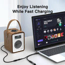 NÖRDIC 2 i 1 USB C til 3,5 mm hovedtelefonadapter med 60W opladning