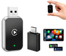 NÖRDIC 2-i-1 trådløs Android CarPlay-dongle, med USB-C-adapter, Plug & Play, WiFi 5,8 GHz, understøtter iOS 10+ og Android 11+
