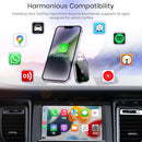 NÖRDIC 2-i-1 trådløs Android CarPlay-dongle, med USB-C-adapter, Plug & Play, WiFi 5,8 GHz, understøtter iOS 10+ og Android 11+