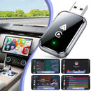 NÖRDIC 2-i-1 trådløs Android CarPlay-dongle, med USB-C-adapter, Plug & Play, WiFi 5,8 GHz, understøtter iOS 10+ og Android 11+