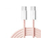 NÖRDIC 2m USB 2.0 USB-C til C-kabel til iPhone 15/15 Pro/15 Plus/15 Pro Max 3A 480Mbps 60W pink
