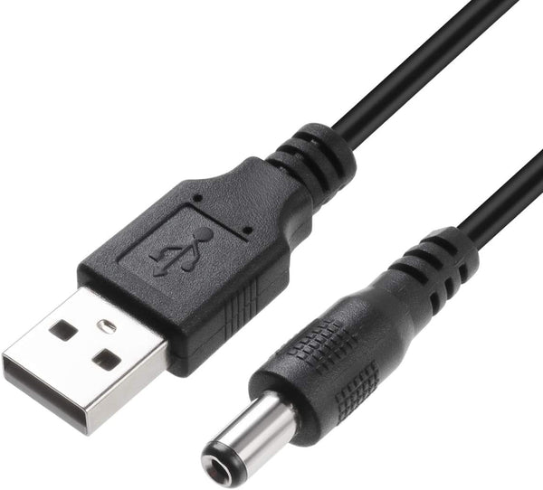 NÖRDIC 2 m USB-A kabel til DC 5.5×2.5 mm 2A