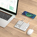NÖRDIC USB-C Numerisk tastatur med kabel, 34 taster, 2×USB-A + 1×USB-C til opladning