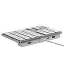 NÖRDIC USB-C Numerisk tastatur med kabel, 34 taster, 2×USB-A + 1×USB-C til opladning
