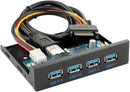 NÖRDIC 3,5" Floppy frontpanel 4xUSB3.0 5Gbps 20pin stik