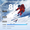 NÖRDIC 3m Mini DisplayPort til DisplayPort-kabel 8K@60Hz 4K@240Hz 32.4Gbps