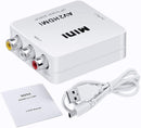NÖRDIC 3xRCA CVBS Composite til HDMI adapter Støtte til 1080p ved 60Hz, PAL og NTSC