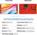 NÖRDIC 4,0" Touch Display Shield-modul, 480x320 TFT LCD-panel, SPI-seriel ST7796S med touch-pen, kompatibel med Arduino