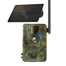 NÖRDIC 4G vildtkamera med 4W solpanel, 3MP FHD, camouflage, LTE 4G SIM-kort og IP66 vandbeskyttelse