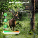 NÖRDIC 4G vildtkamera med 4W solpanel, 3MP FHD, camouflage, LTE 4G SIM-kort og IP66 vandbeskyttelse