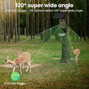 NÖRDIC 4G vildtkamera med 4W solpanel, 3MP FHD, camouflage, LTE 4G SIM-kort og IP66 vandbeskyttelse