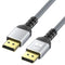 NÖRDIC 50cm DisplayPort til DisplayPort-kabel ver 1.4 UHD i 60Hz 32,4Gbps 8K 10-bit HDR dobbelt-kobber 99,99%