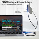 NÖRDIC 50cm Thunderbolt 5 kabel 80Gbps dataoverførsel 240W opladning 120Gbps båndbredde 16K60Hz 8K60Hz 4K540Hz