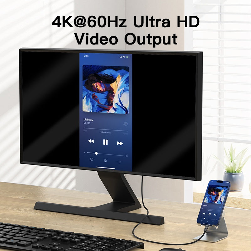 NÖRDIC 50 cm USB3.2 Gen2 USB-C til C Nylonflettet kabel Hurtigopladning med strømforsyning PD100W 10Gbps 5A med Emarker