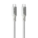 NÖRDIC 50cm USB4 USB-C til C nylonflettet kabel PD3.1 med 240W hurtigopladning 40G 8K60Hz 4K120Hz 5K60Hz 2x4K60Hz Emarker