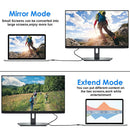 NÖRDIC 50 cm USB-C til DP 1.4 kabel 8K30Hz 4K120Hz 32.4Gbps