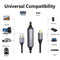 NÖRDIC 5m Aktiv USB 3.0 A til C Kabel, 5Gbps Super Speed USB-kabel Kompatibel med VR, Kamera, Dockingstation og mere